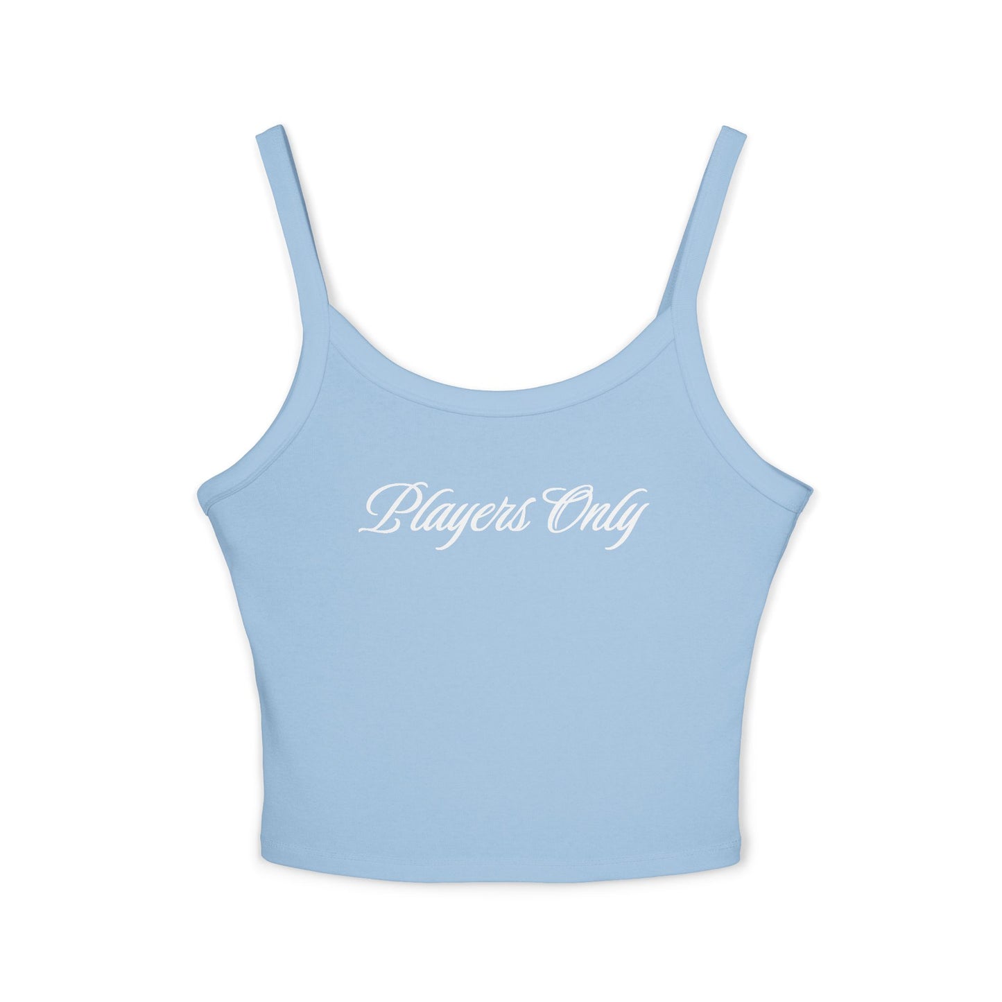Players Only Spaghetti Strap Crop Tank
