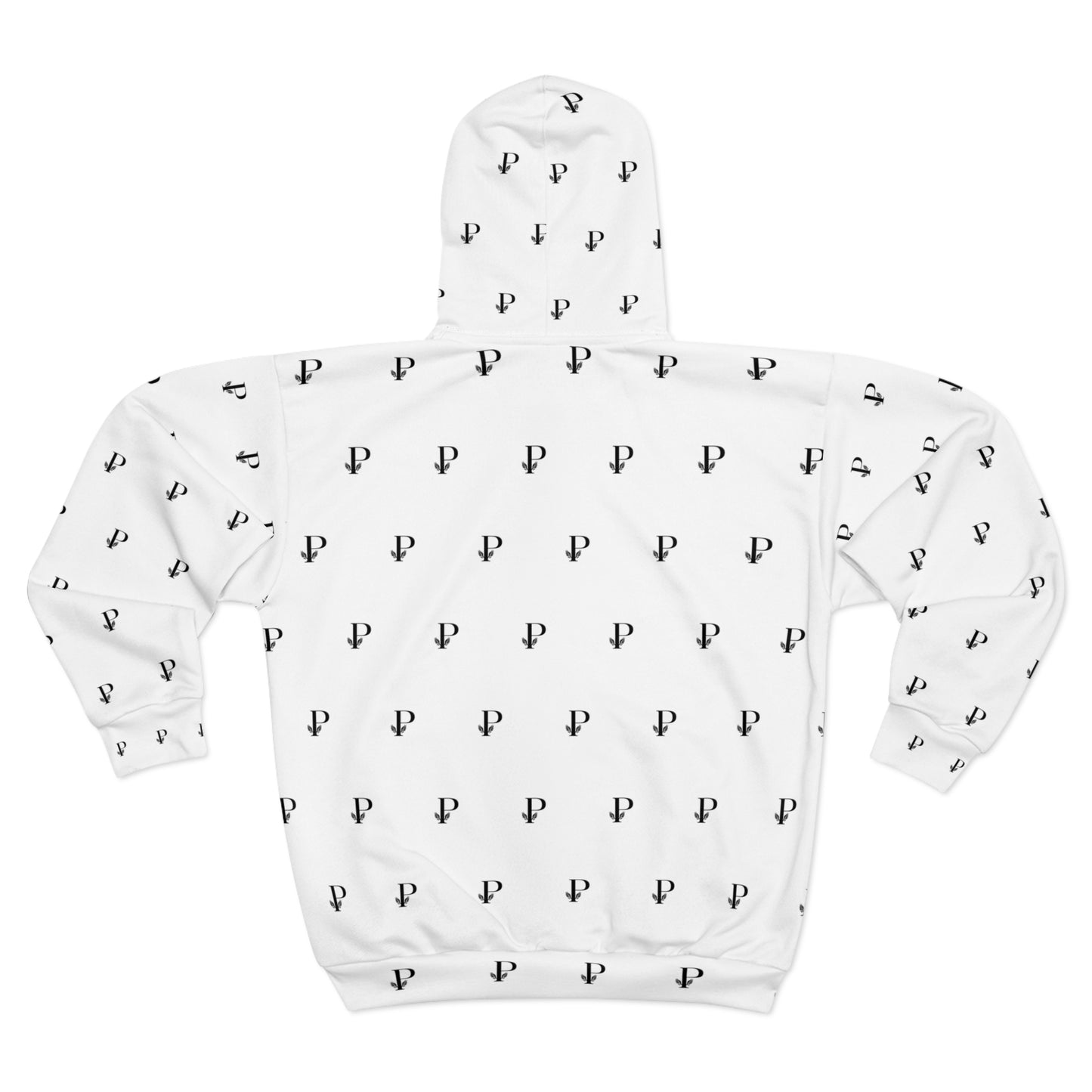 “P Monogram: White Noise” Zip Hoodie