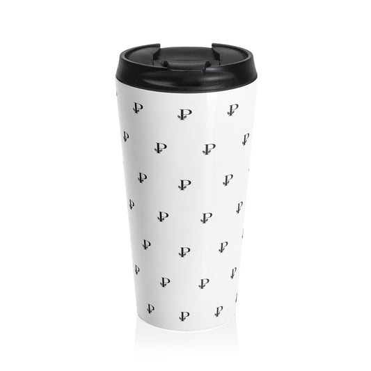 “P Monogram Noir” Stainless Travel Mug