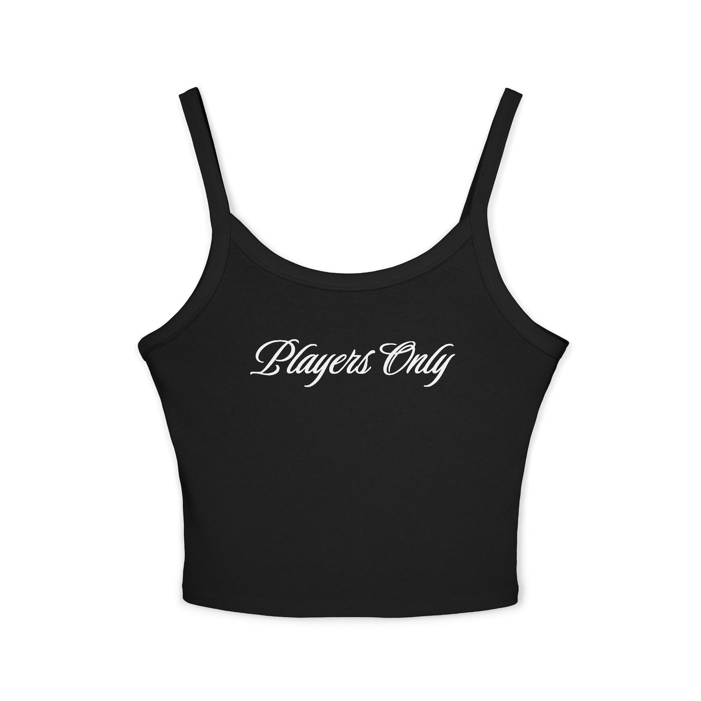 Players Only Spaghetti Strap Crop Tank