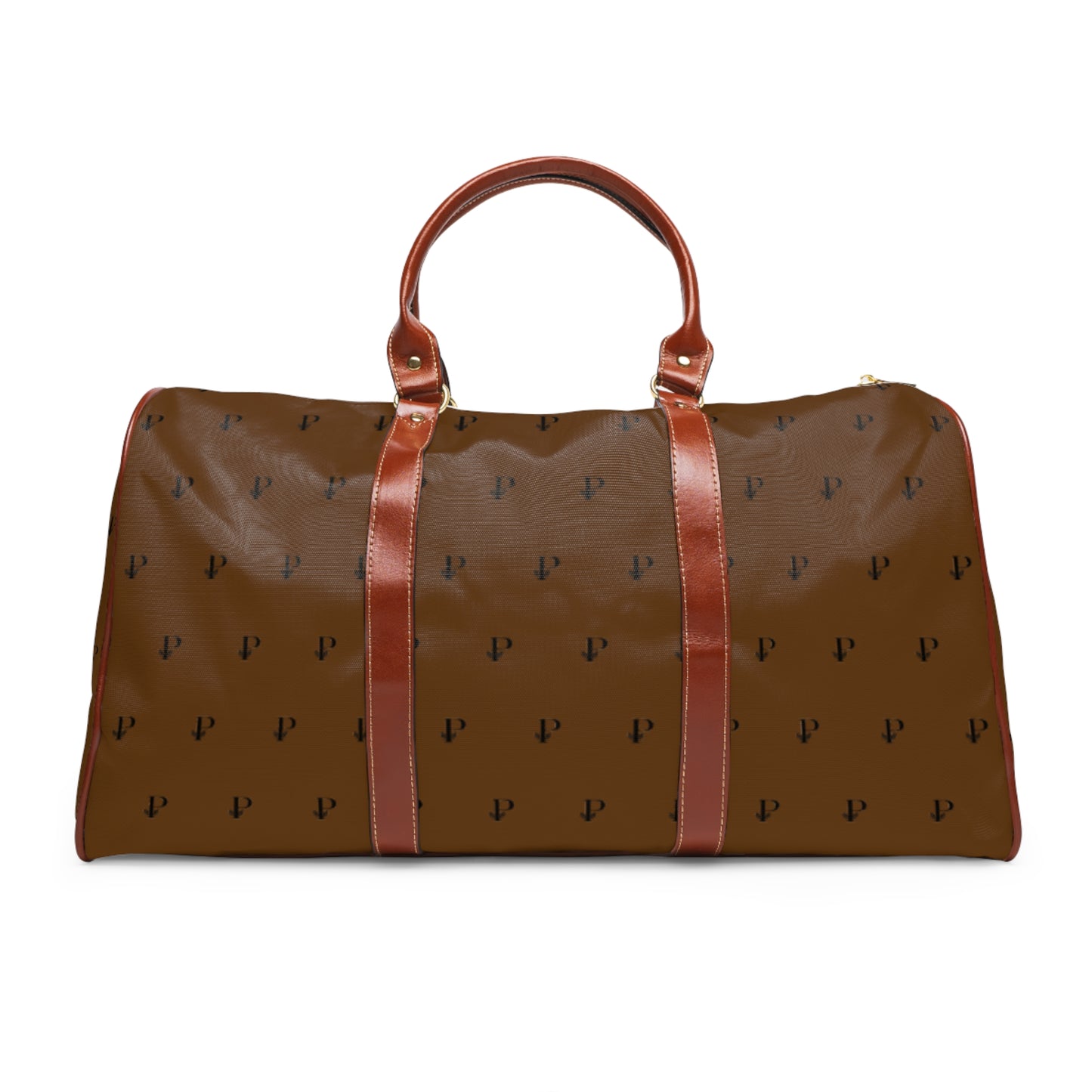 “P” Monogram Travel Duffle – Brown Leather Edition