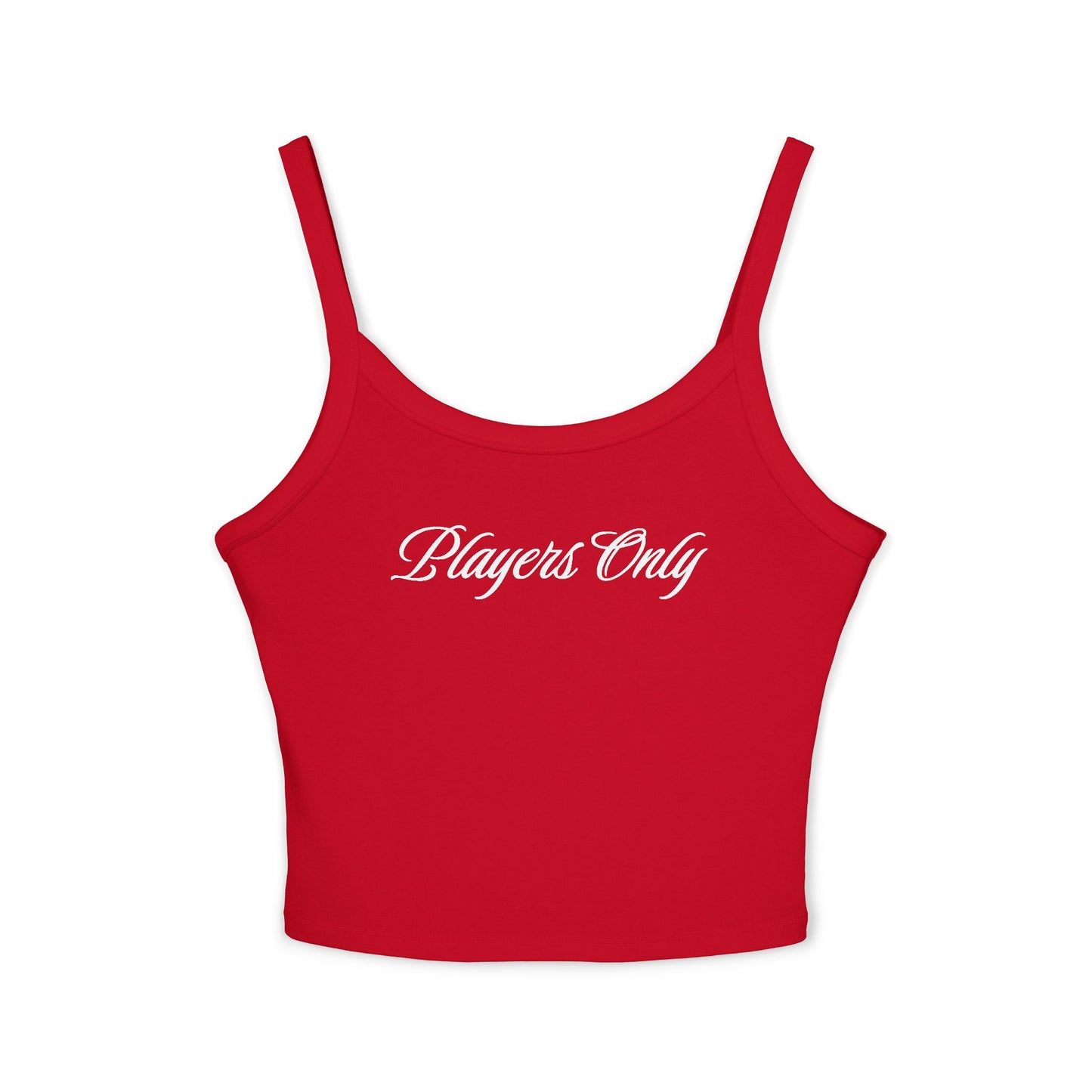 Players Only Spaghetti Strap Crop Tank