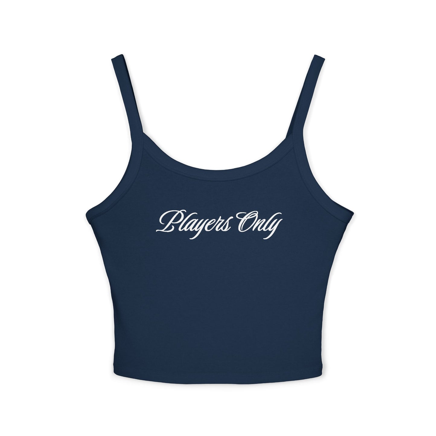 Players Only Spaghetti Strap Crop Tank