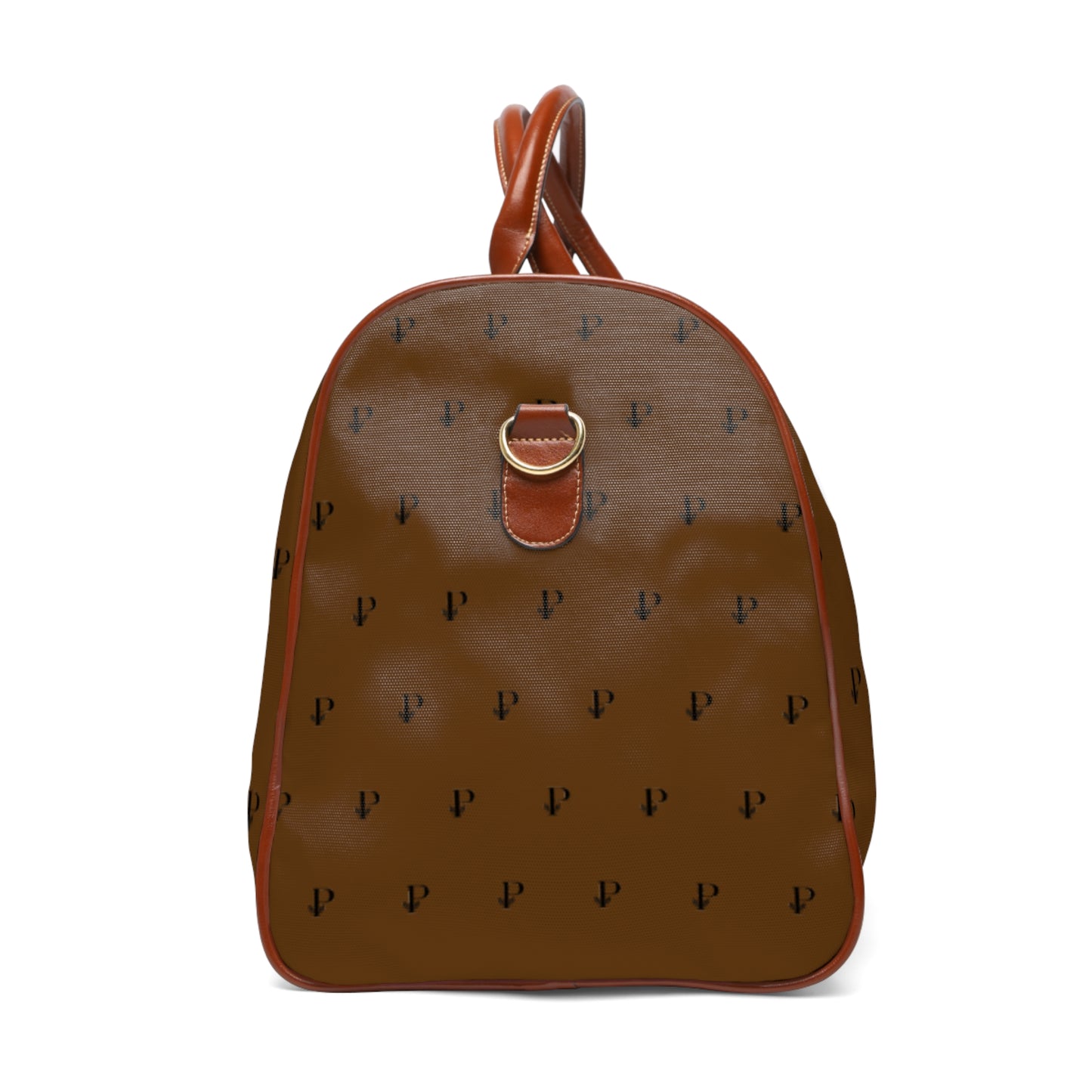 “P” Monogram Travel Duffle – Brown Leather Edition