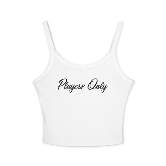 Players Only Spaghetti Strap Crop Tank